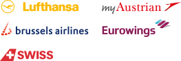 Offizielle Fluglinie: Lufthansa